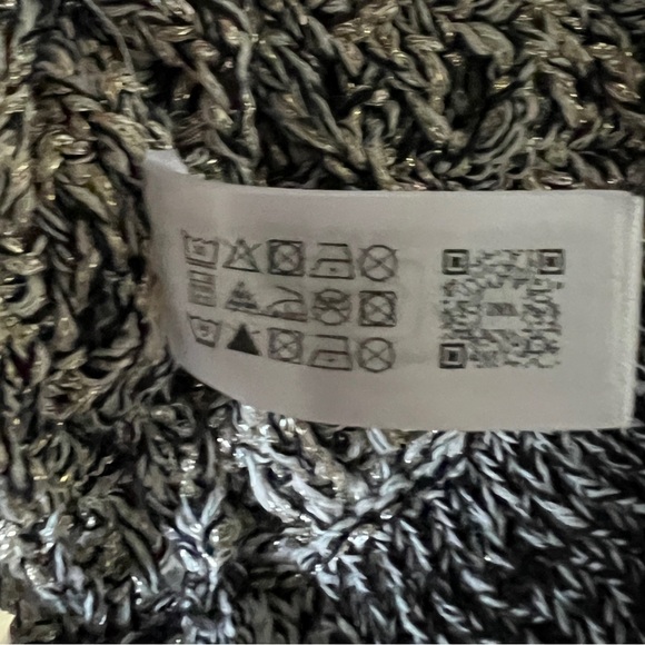 Zara Gray Knit Women's Sweater with Gold Accents - Picture 8 of 10